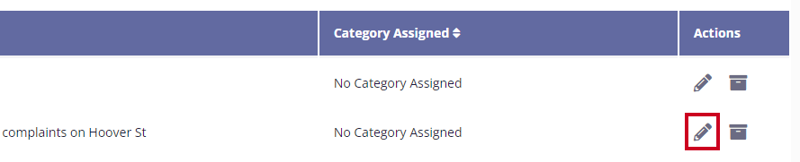 The Edit button, indicated by a pencil icon, is highlighted in the actions column next to the tag.