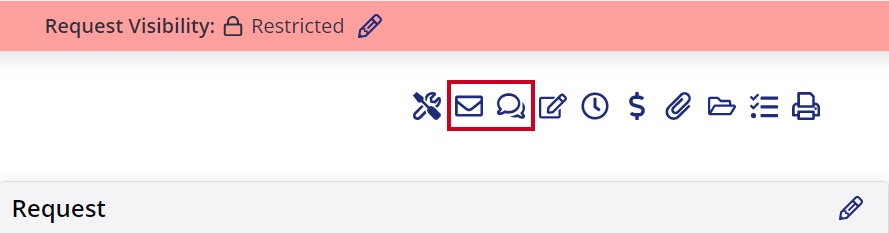 Message requester and message staff icons.