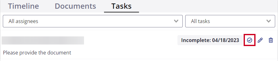 mark task complete checkmark icon.