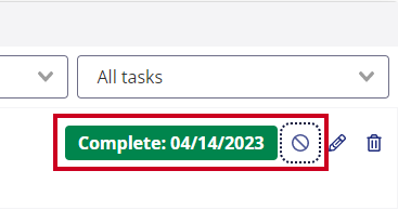 green complete message with date.