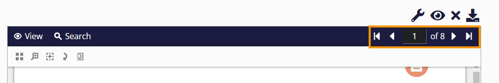 Navigation arrows in document.