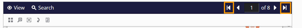 Double arrows on left and right side of page numbers.