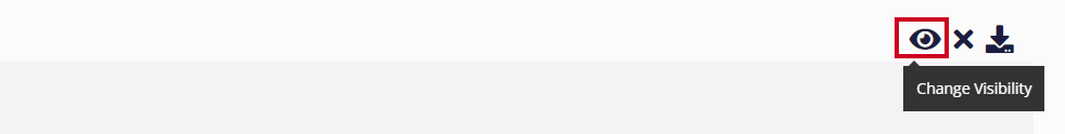 eye icon to change visibility in top right corner of document page.