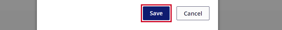 blue save button in bottom right corner.