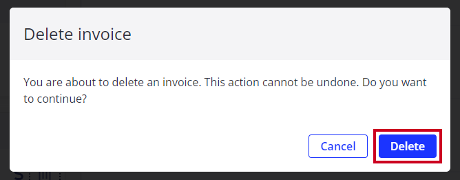 Delete button.