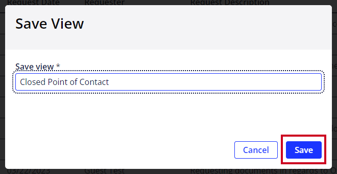 save view window save button.