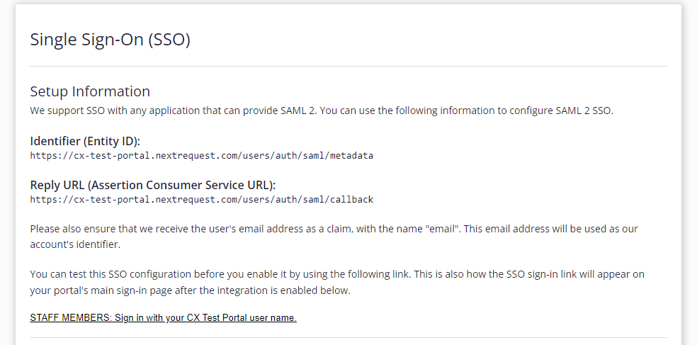 sso set up instructions.