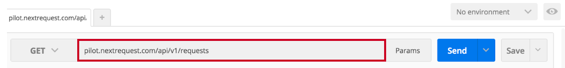 url field next to GET.