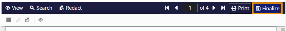 finalize blue rectangle button in right corner of document.