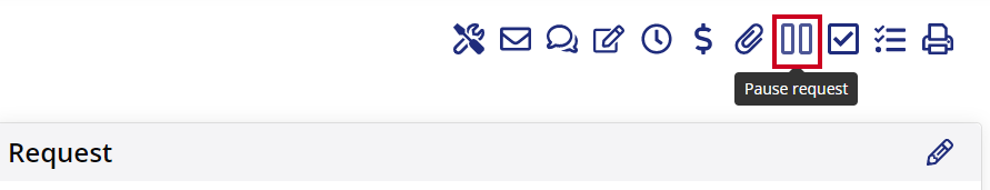 Pause request icon.