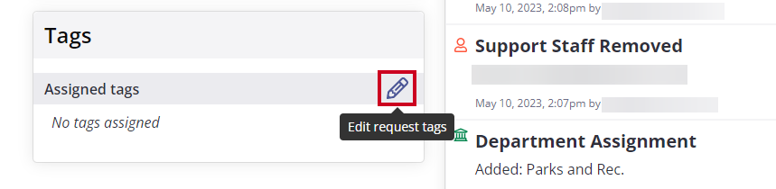 blue pencil icon next to assigned tags.