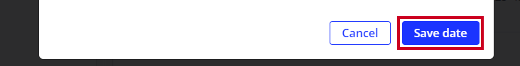 blue save date button