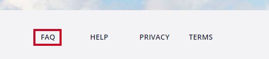 The FAQ link is highlighted on the portal dashboard's footer.