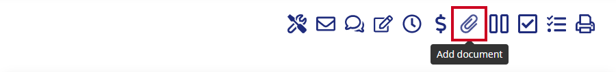 Paperclip icon at top of request.