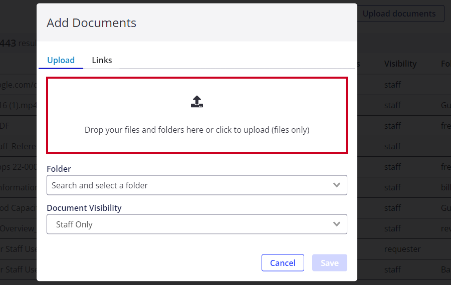 Upload box.