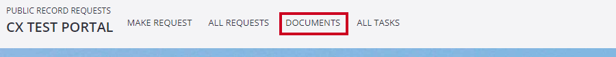 documents link in top left of header.