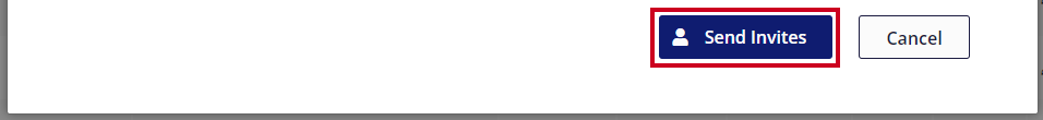 send invites blue button in bottom right corner.