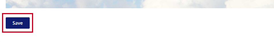 The blue, rectangular Save button is highlighted below the background image preview.
