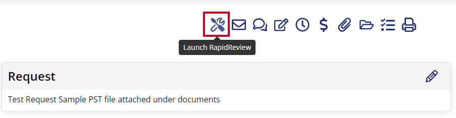blue wrench and screwdriver icon at top of request.