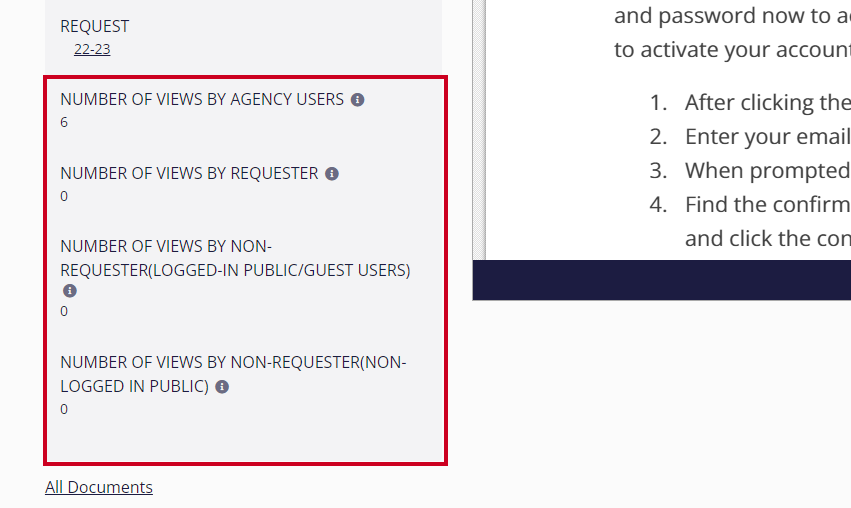 Document View metrics.