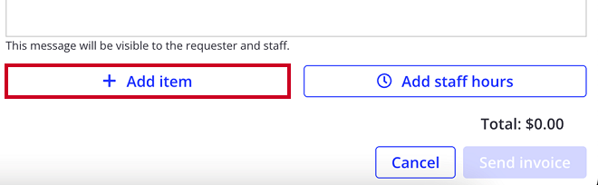 NextRequest - Requests - Invoice add item.