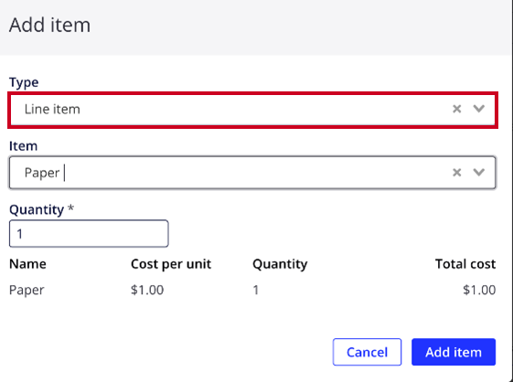 NextRequest - Requests - Invoice line item.