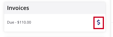 Dollar sign icon on invoice.